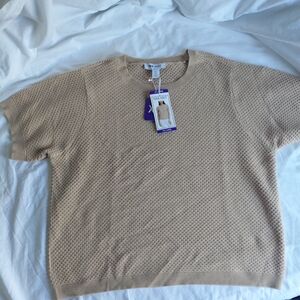 Nine West Womens Brown Tan Spring Sweater